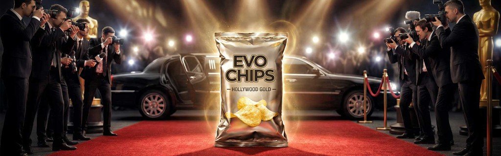 Packaging Evomarca: EVO Chips Hollywood Gold